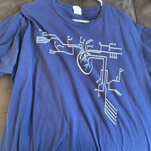 Blue graphic tee